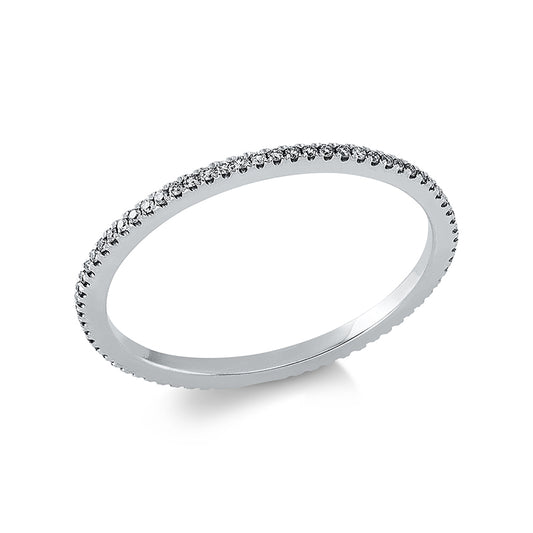 Ring 18 kt WG, 68 Brill. 0,14 ct, W-si
