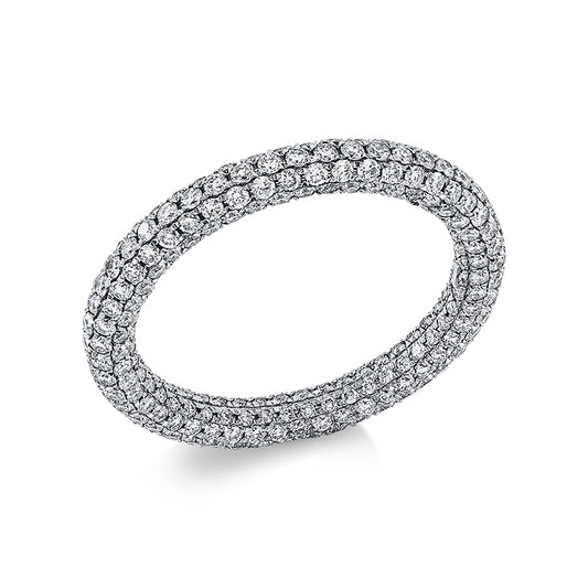 Ring 18 kt WG, 336 Brill. 1,88 ct, W-si