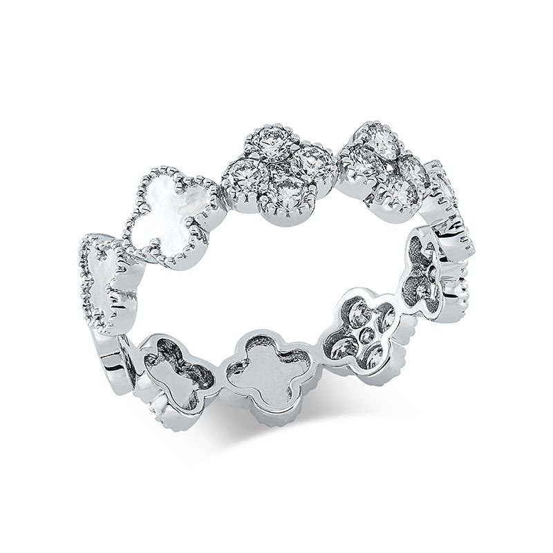 Ring 18 kt WG, 25 Brill. 0,80 ct, W-si