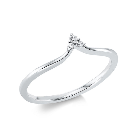 Ring 18 kt WG, 3 Brill. 0,04 ct, TW-si
