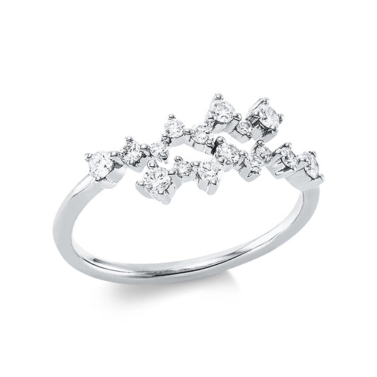 Ring 18 kt WG, 16 Brill. 0,36 ct, TW-si