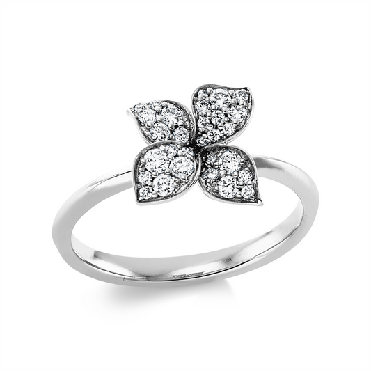 Ring 18 kt WG, 29 Brill. 0,28 ct, TW-si