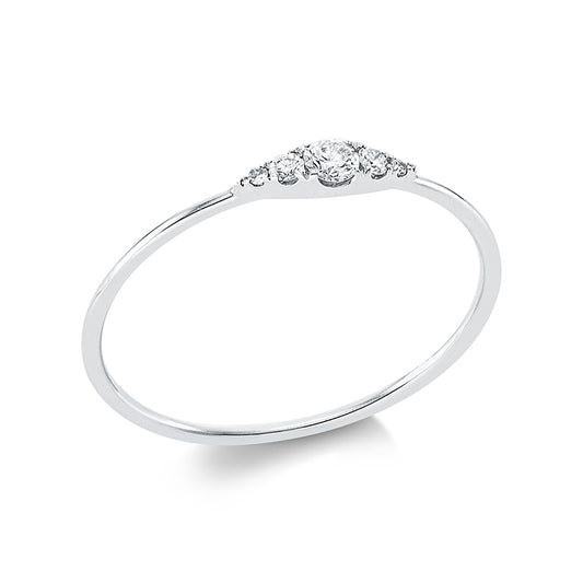Ring 18 kt WG, 5 Brill. 0,09 ct, TW-si