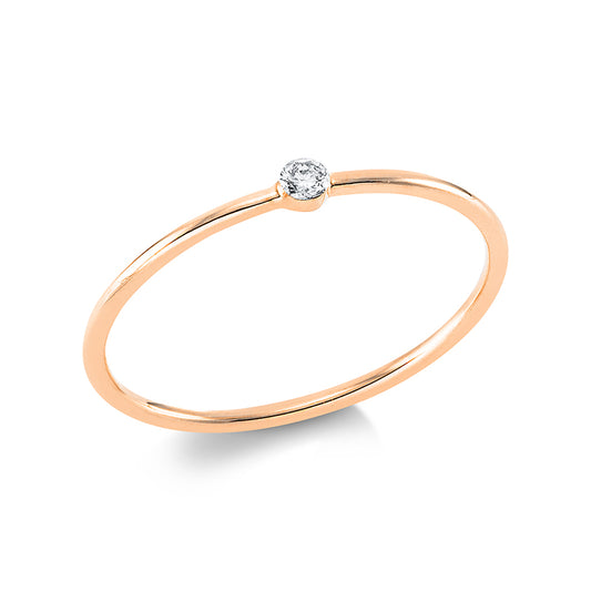Ring 18 kt RG, 1 Brill. 0,03 ct, TTLB-si