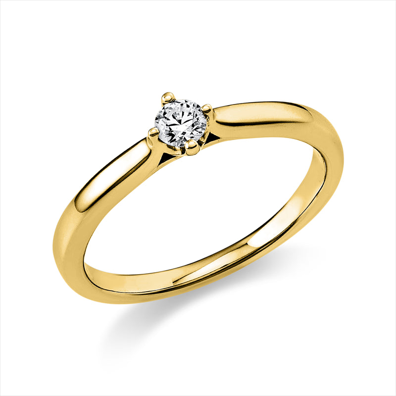 Ring 18 kt GG, 1 Brill. 0,15 ct, TW-si