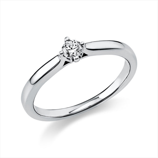 Ring 18 kt WG, 1 Brill. 0,15 ct, TW-si