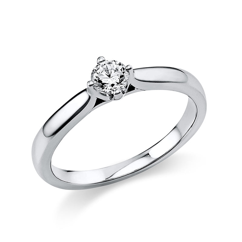 Ring 14 kt WG, 1 Brill. 0,25 ct, TW-si