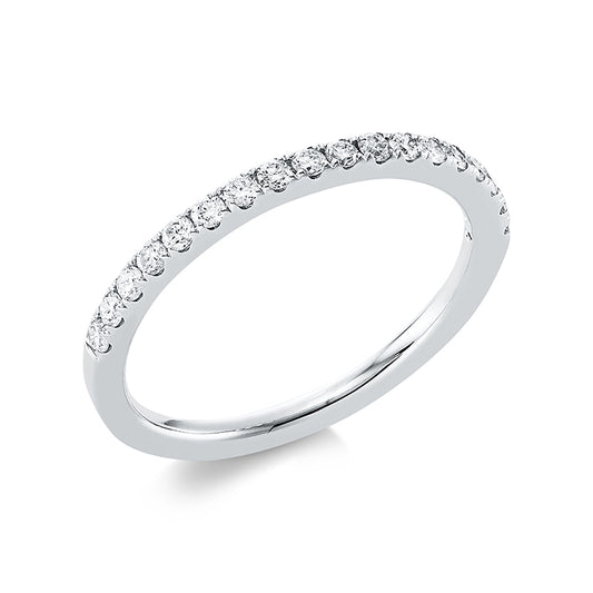 Ring 18 kt WG, 18 Brill. 0,28 ct, TW-si