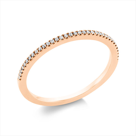 Ring 14 kt RG, 35 Brill. 0,07 ct, W-si