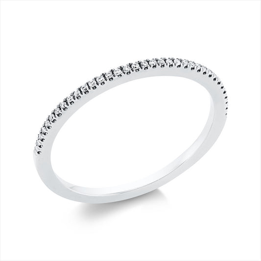 Ring 14 kt WG, 35 Brill. 0,07 ct, W-si
