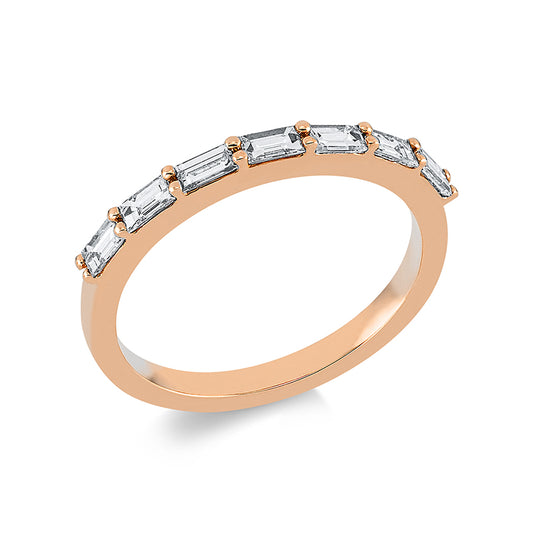 Ring 18 kt RG, 7 Bag. 0,52 ct, TW-vsi