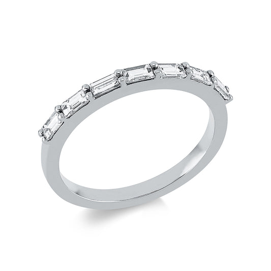 Ring 18 kt WG, 7 Bag. 0,52 ct, TW-vsi