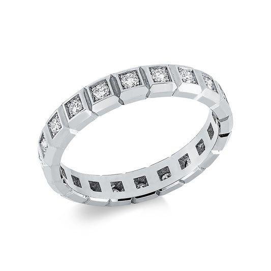 Ring 18 kt WG, 20 Brill. 0,41 ct, TW-si