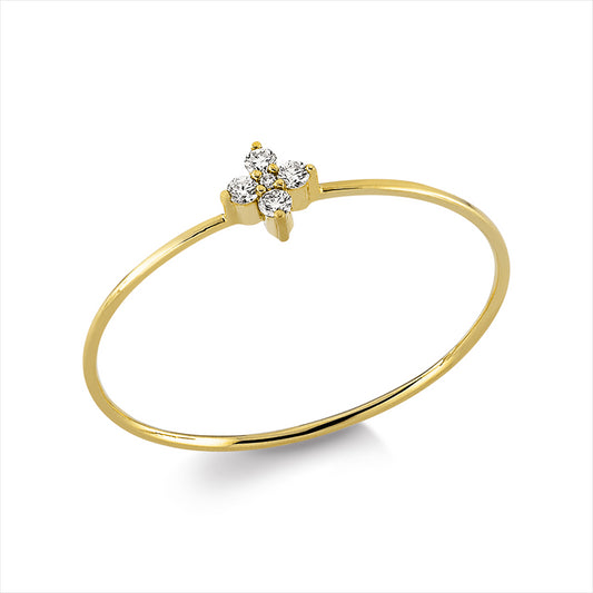 Ring 18 kt GG, 5 Brill. 0,04 ct, TW-si