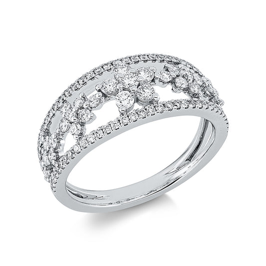 Ring 18 kt WG, 96 Brill. 0,81 ct, TW-si