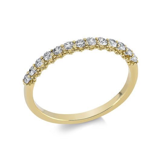 Ring 18 kt GG, 13 Brill. 0,34 ct, W-pi