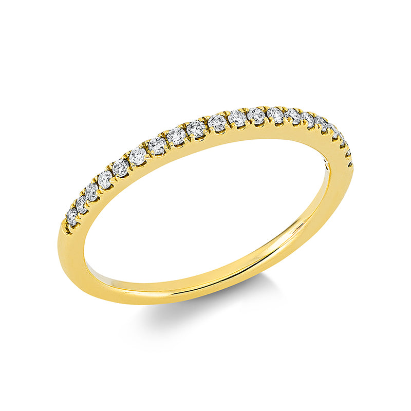 Ring 18 kt GG, 20 Brill. 0,15 ct, W-pi