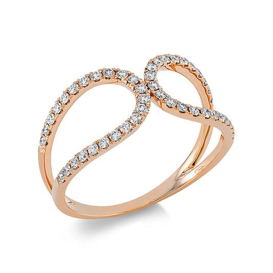 Ring 18 kt RG, 46 Brill. 0,36 ct, TW-si