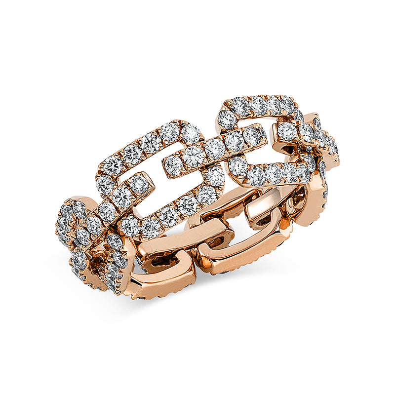 Ring 18 kt RG, 108 Brill. 1,73 ct, TW-vsi