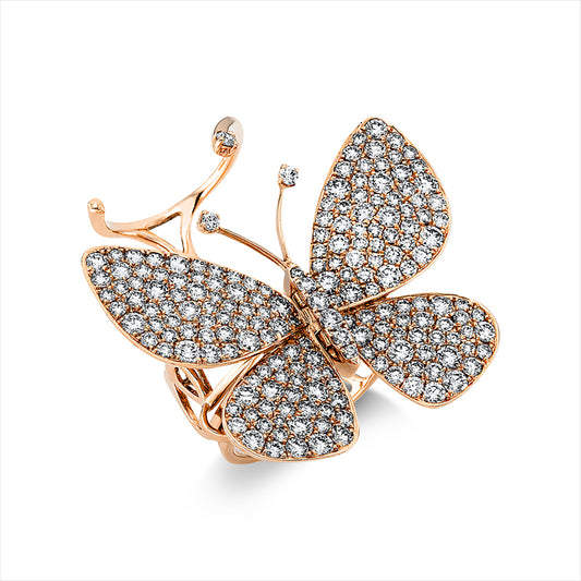 Ring 18 kt RG, 191 Brill. 5,27 ct, TW-vsi/si