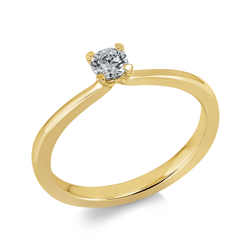 Ring 18 kt GG, GIA6525017980, 1 Brill. 0,22 ct, TW-vsi