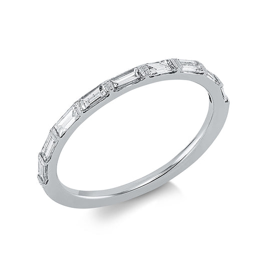 Ring 18 kt WG, 9 Bag. 0,38 ct, TW-vsi