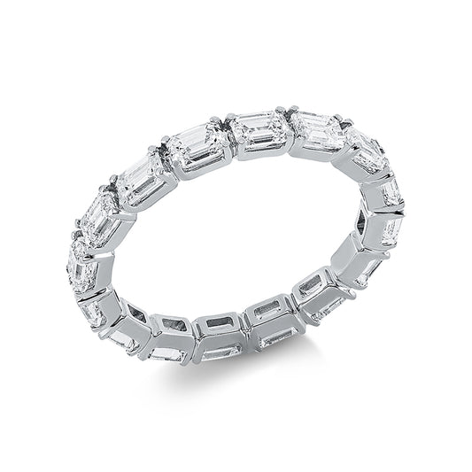Ring 18 kt WG, 16 Sm.schliff 2,43 ct, TW-vsi