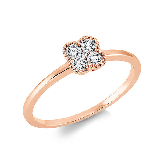 Ring 18 kt RG, 5 Brill. 0,19 ct, TW-si