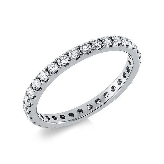 Ring 18 kt WG, 32 Brill. 0,73 ct, W-si