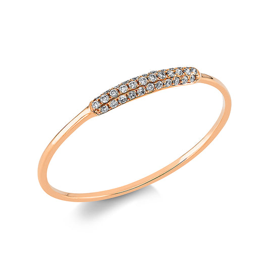 Ring 18 kt RG, 34 Brill. 0,07 ct, W-si