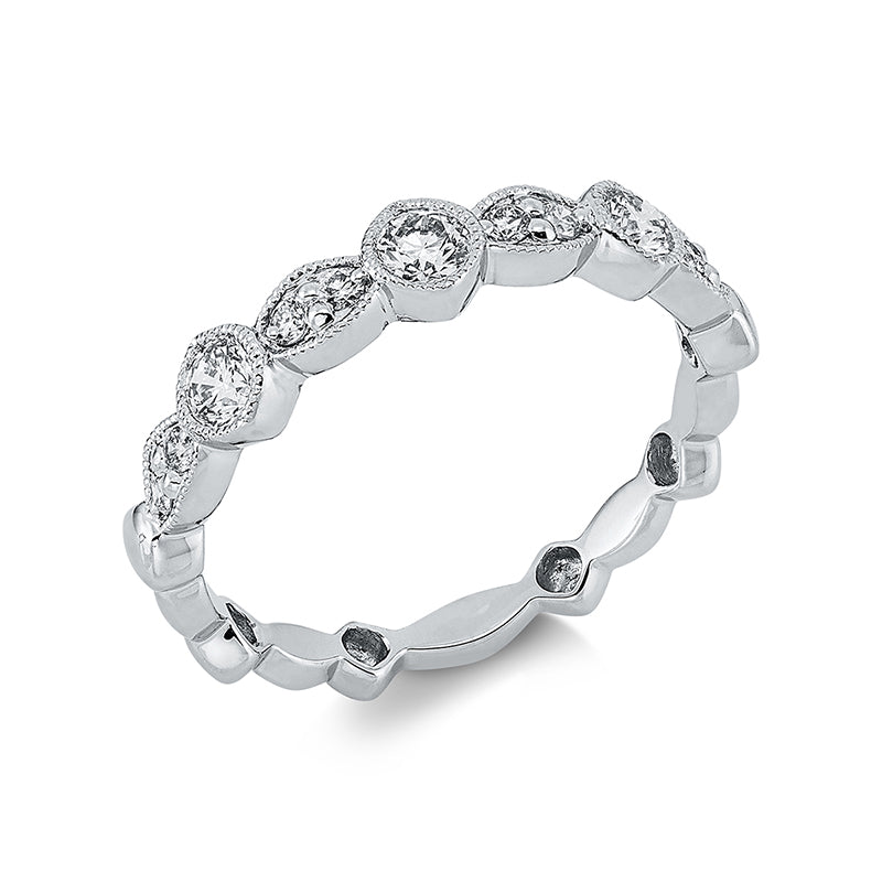 Ring 18 kt WG, 11 Brill. 0,41 ct, TW-si