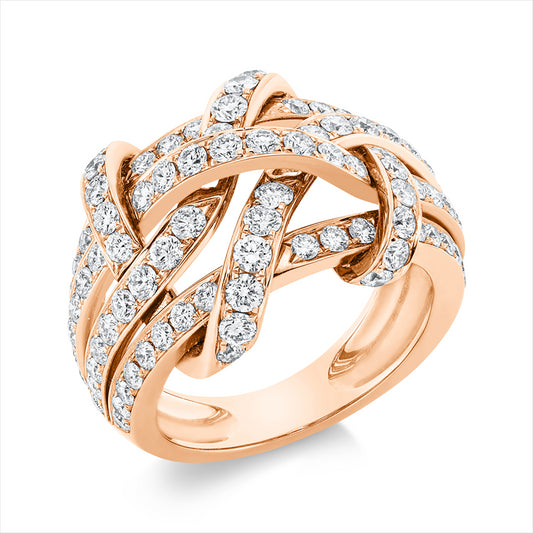 Ring 18 kt RG, 96 Brill. 1,90 ct, TW-vsi