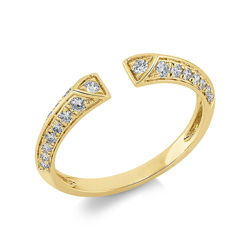 Ring 18 kt GG, 30 Brill. 0,35 ct, TW-si