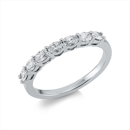 Ring 18 kt WG, 7 Oval 0,52 ct, TW-si