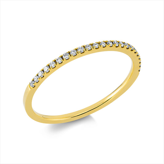 Ring 18 kt GG, 23 Brill. 0,10 ct, TW-si