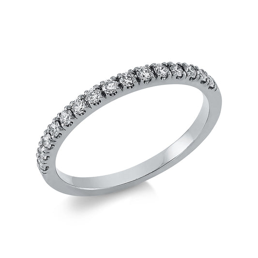 Ring 18 kt WG, 15 Brill. 0,30 ct, TW-si