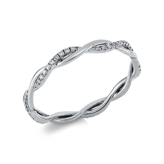 Ring 18 kt WG, 50 Brill. 0,13 ct, TW-si