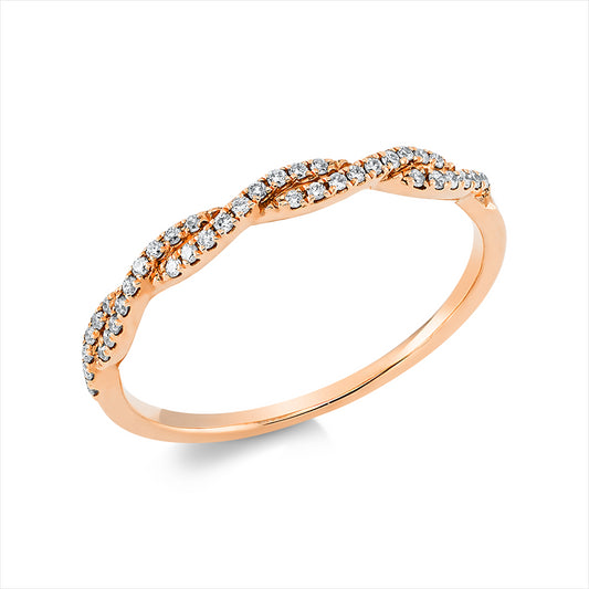 Ring 18 kt RG, 39 Brill. 0,11 ct, TW-si