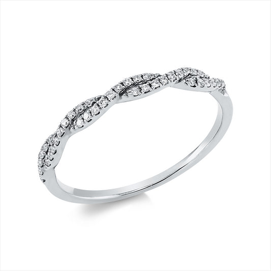 Ring 18 kt WG, 39 Brill. 0,11 ct, TW-si