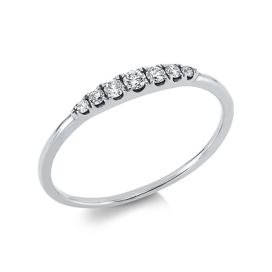 Ring 18 kt WG, 7 Brill. 0,14 ct, TW-si