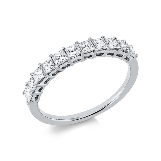 Ring 18 kt WG, 11 Princ. 0,73 ct, TW-si