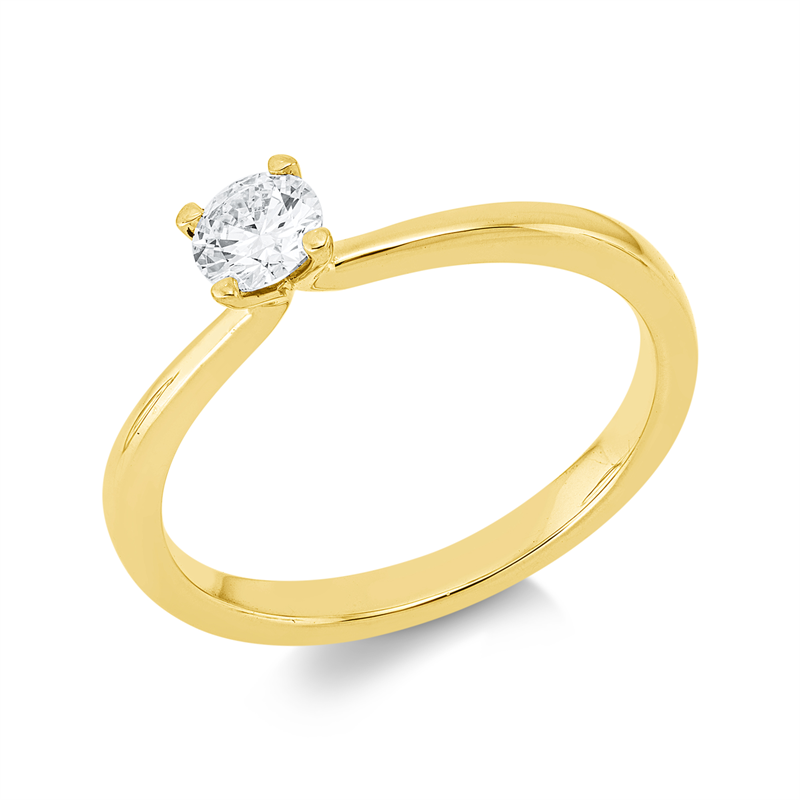 Ring 18 kt GG, GIA1523533577, 1 Brill. 0,30 ct, TW-si