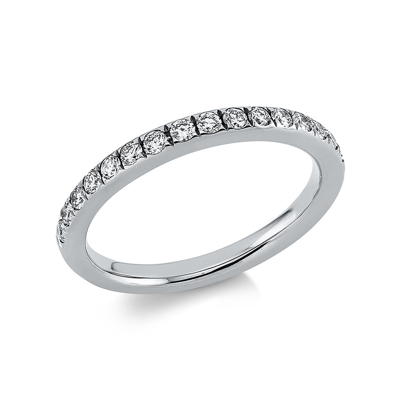 Ring 18 kt WG, 17 Brill. 0,35 ct, TW-si