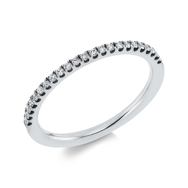 Ring 18 kt WG, 23 Brill. 0,16 ct, TW-si