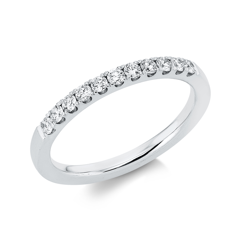 Ring 18 kt WG, 11 Brill. 0,29 ct, TW-si