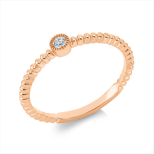 Ring 18 kt RG, 1 Brill. 0,05 ct, TW-si