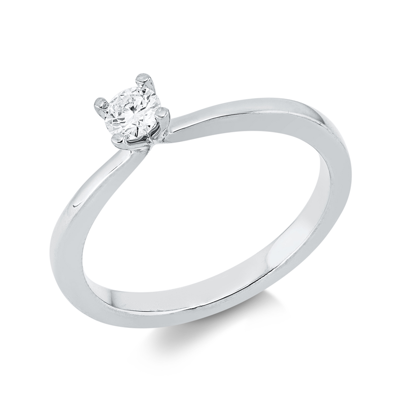 Ring 14 kt WG, 1 Brill. 0,15 ct, TW-si