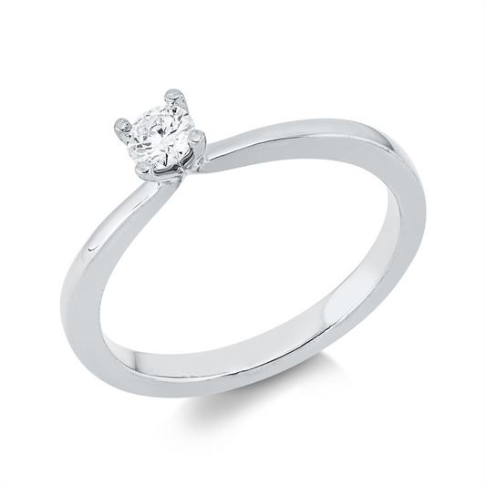 Ring 14 kt WG, 1 Brill. 0,15 ct, TW-si