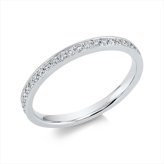 Ring 18 kt WG, 21 Brill. 0,17 ct, TW-si
