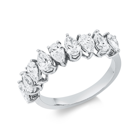 Ring 18 kt WG, 9 Tropfen 1,76 ct, F-vsi
